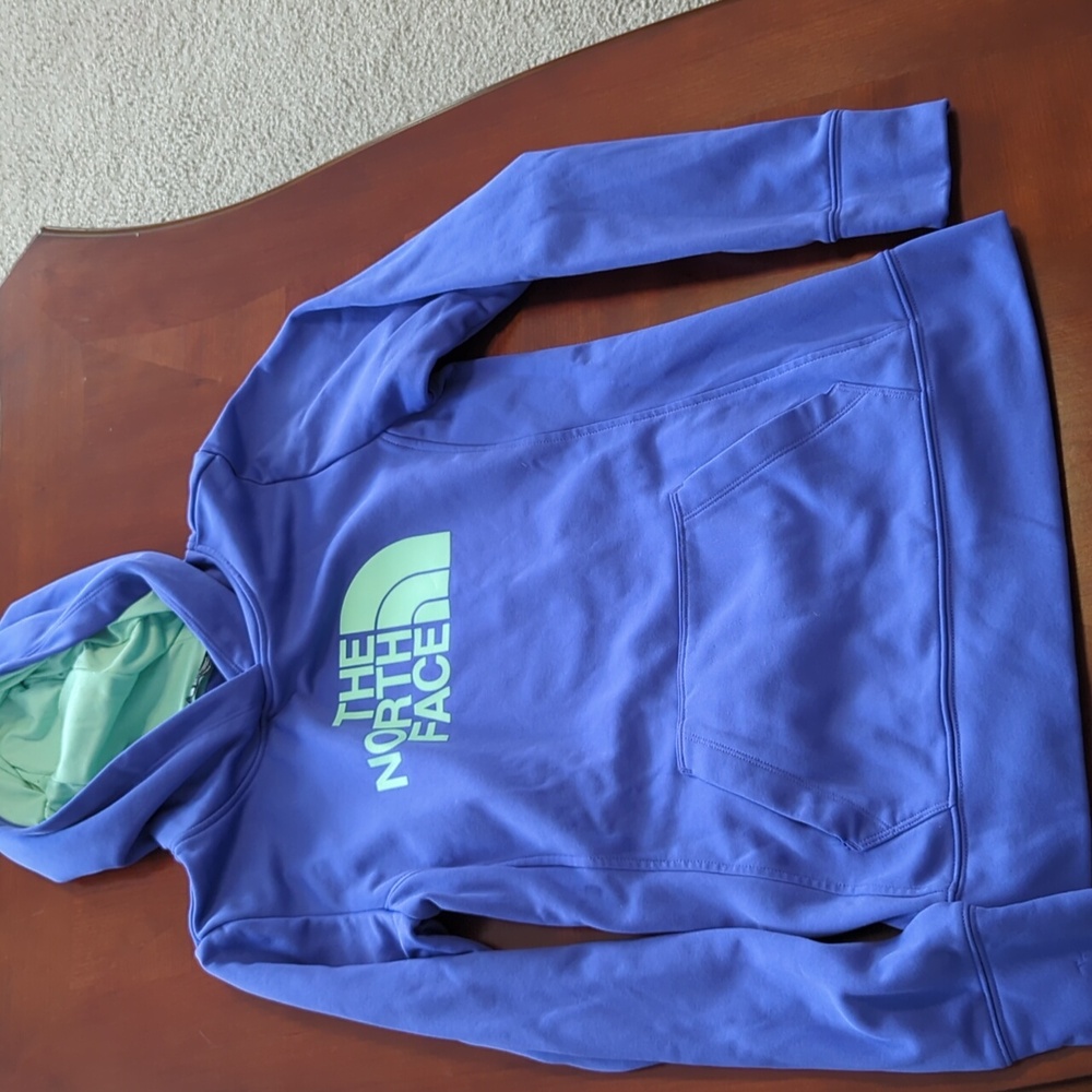 North Face women's  hoodie Sweatshirt size S/P  Blue/Green